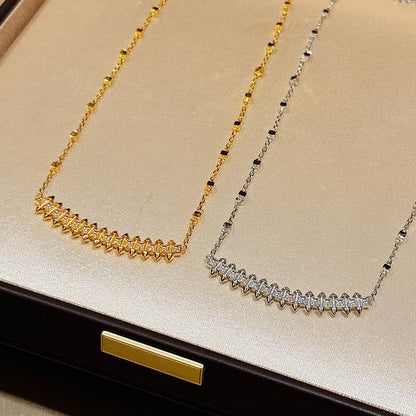[Luxe Jewelry]CLASH  SMALL FULL DIAMOND NECKLACE