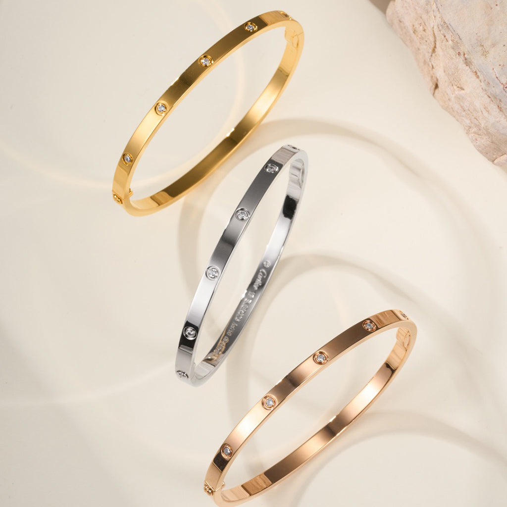 [Luxe Jewelry]LOVE BRACELET 3.65MM 10 DIAMONDS