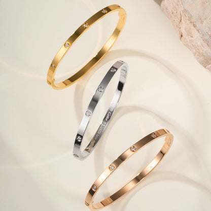 [Luxe Jewelry]LOVE BRACELET 3.65MM 10 DIAMONDS