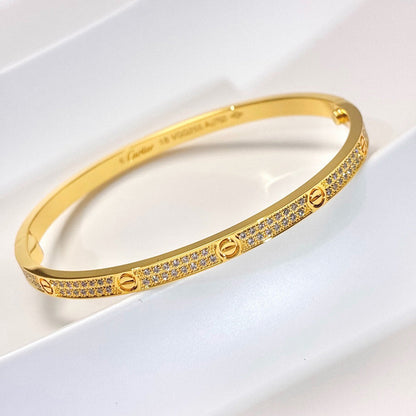 [Luxe Jewelry]LOVE BRACELET 3.65MM DIAMOND-PAVED