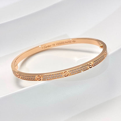 [Luxe Jewelry]LOVE BRACELET 3.65MM DIAMOND-PAVED