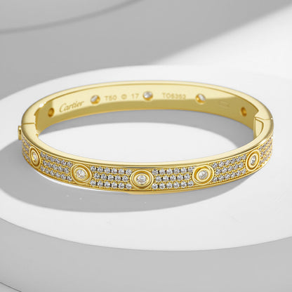 [Luxe Jewelry]LOVE BRACELET 6.1MM DIAMOND-PAVED 10 BIG DIAMONDS