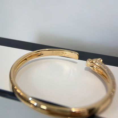 [Luxe Jewelry]PANTHERE HALF DIAMOND OPEN BRACELET
