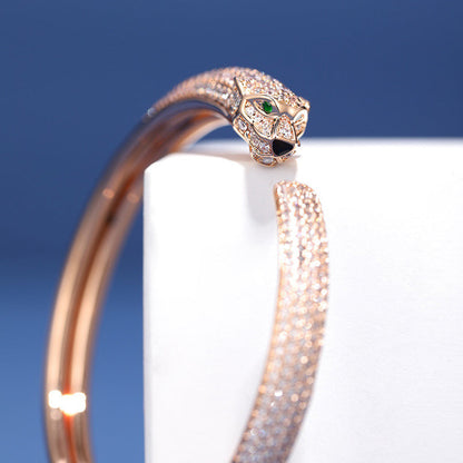 [Luxe Jewelry]PANTHERE FULL DIAMOND OPEN BRACELET