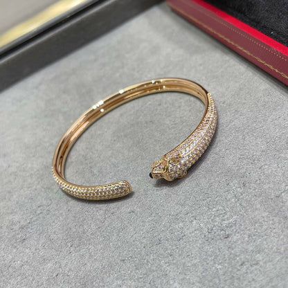 [Luxe Jewelry]PANTHERE FULL DIAMOND OPEN BRACELET