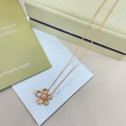 [Luxe JURI]FLOWERLACE NECKLACE 5 DIAMONDS