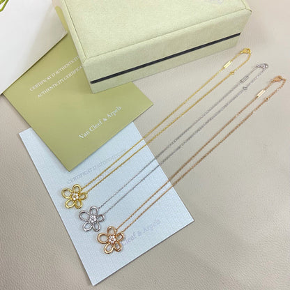 [Luxe JURI]FLOWERLACE NECKLACE 5 DIAMONDS