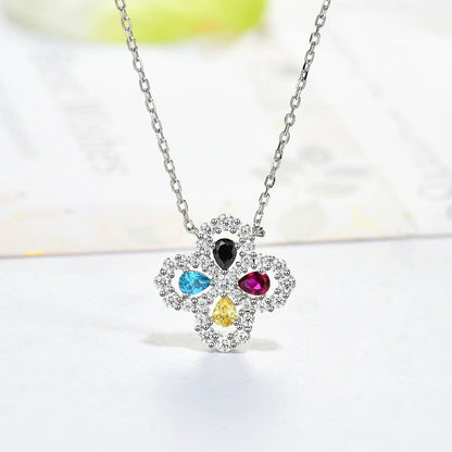 [LUXE NOBLE]LOOP NECKLACE FULL MOTIF DIAMOND 16MM MULTIPLE COLORS