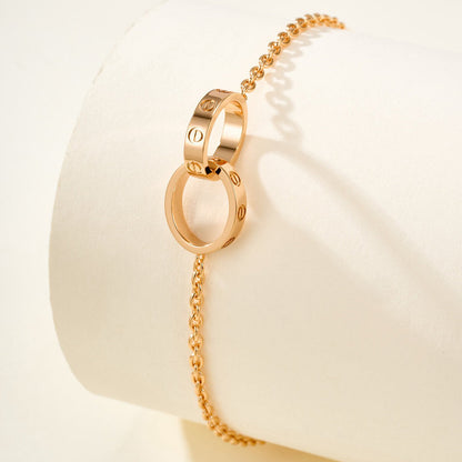 [Luxe Jewelry]LOVE BRACELET DOUBLE RING