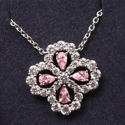 [LUXE NOBLE]LOOP NECKLACE FULL MOTIF DIAMOND 16MM MULTIPLE COLORS