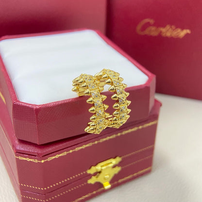 [Luxe Jewelry]CLASH 6.4MM FULL DIAMOND SMALL EARRINGS