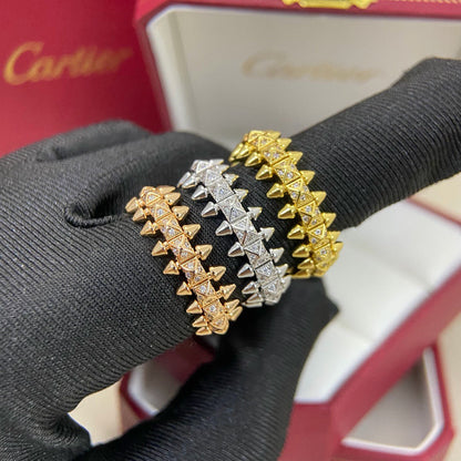 [Luxe Jewelry]CLASH 6.4MM SMALL FULL DIAMOND RING
