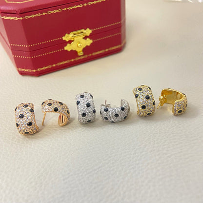 [Luxe Jewelry]PANTHERE MINI FULL DIAMOND EARRINGS