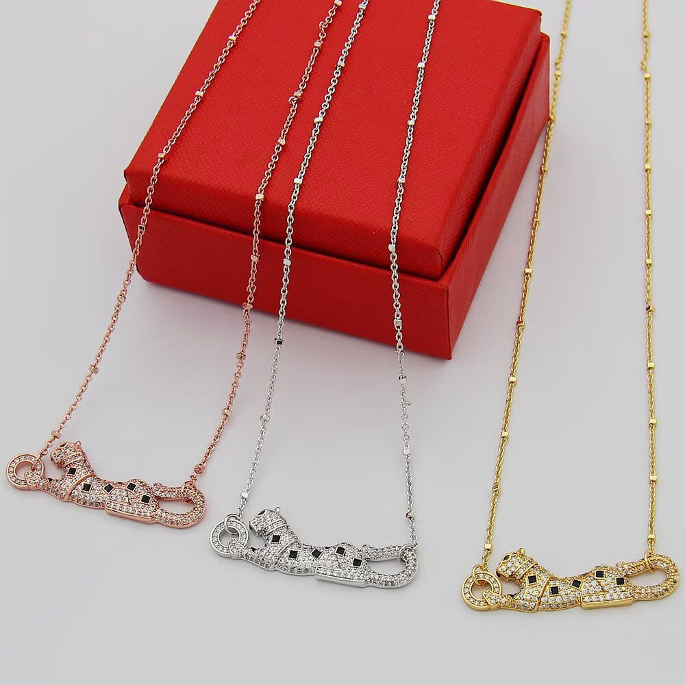 [Luxe Jewelry]PANTHERE PAVED DIAMOND NECKLACE