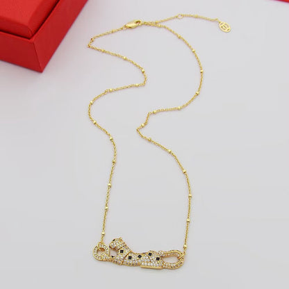 [Luxe Jewelry]PANTHERE PAVED DIAMOND NECKLACE