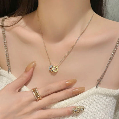 [Luxe Jewelry]LOVE 6 DIAMOND PENDANT NECKLACE