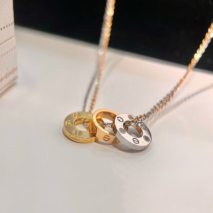 [Luxe Jewelry]LOVE 6 DIAMOND PENDANT NECKLACE