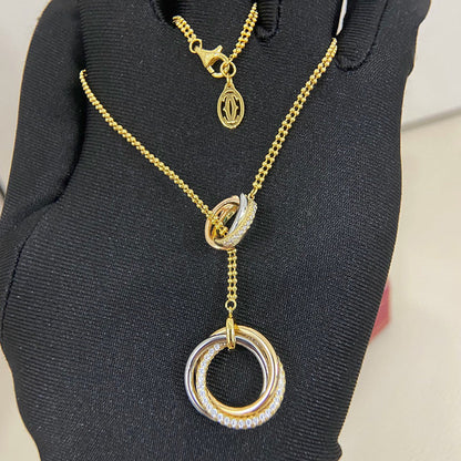 [Luxe Jewelry]TRINITY DIAMONDS NECKLACE