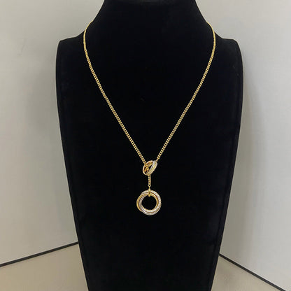 [Luxe Jewelry]TRINITY DIAMONDS NECKLACE
