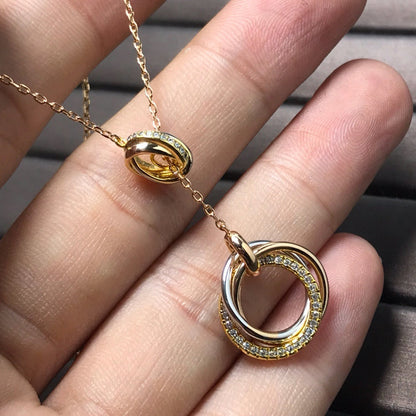 [Luxe Jewelry]TRINITY DIAMONDS NECKLACE