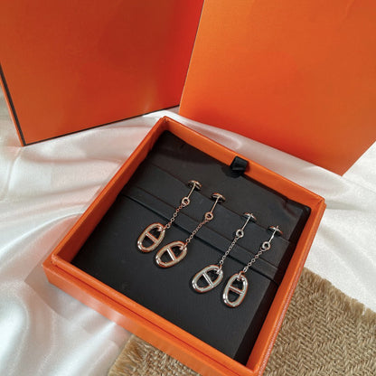 [LUXE NOBLE]CHAINE TASSEL EARRINGS