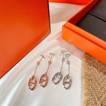 [LUXE NOBLE]CHAINE TASSEL EARRINGS