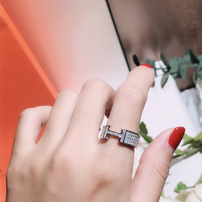 [LUXE NOBLE]Hリング フルダイヤモンド