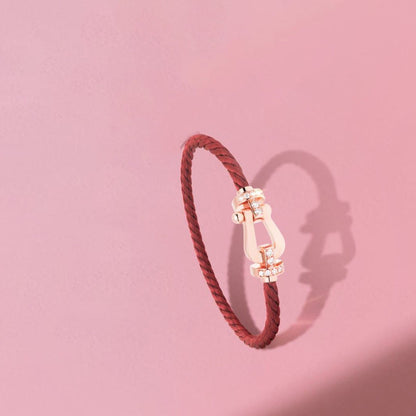 [LUXE NOBLE]FORCE 10 HALF DIAMOND PINK GOLD RED CORDERI LARGE AND MEDIUM MODEL