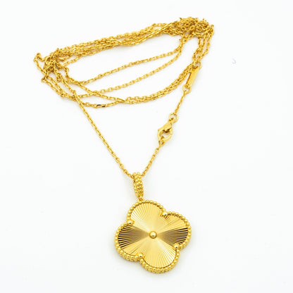 [LUXE NOBLE]CLOVER 25MM PEDANT NECKLACE GOLD