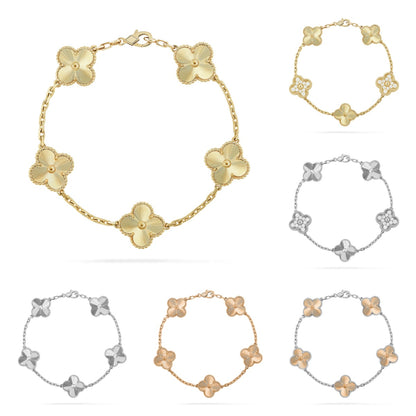 [LUXE NOBLE] CLOVER 5 MOTIF LASER BRACELET COLLECTION