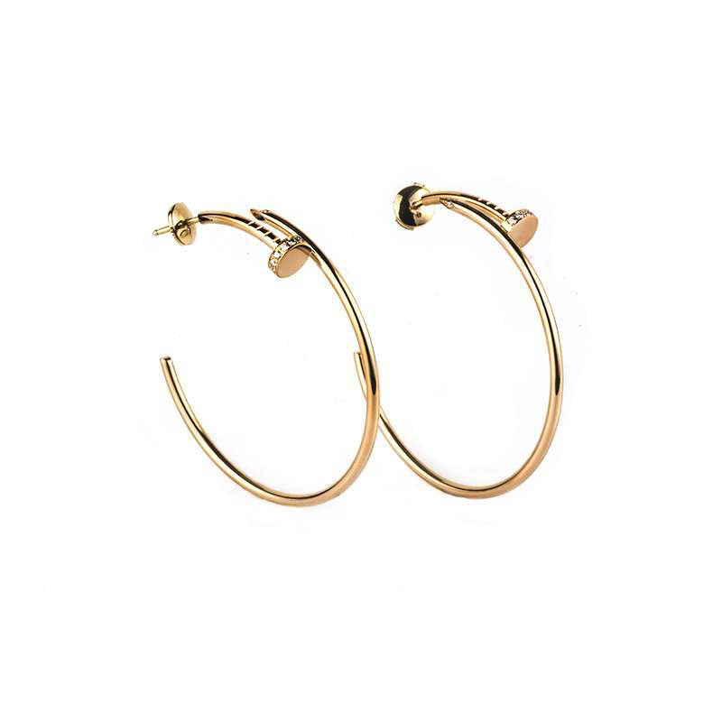 [LUXE NOBLE]JUSTE EARRINGS GOLD DIAMONDS 1.8MM