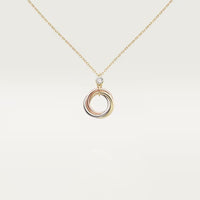 [Luxe Jewelry]TRINITY  NECKLACE 1 DIAMOND