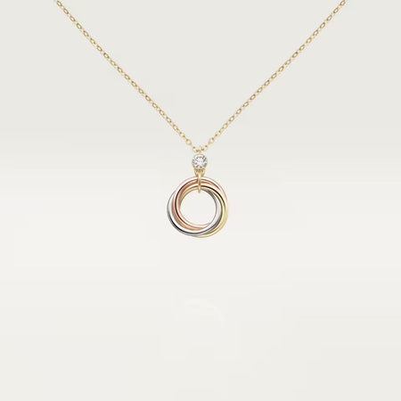 [Luxe Jewelry]TRINITY  NECKLACE 1 DIAMOND