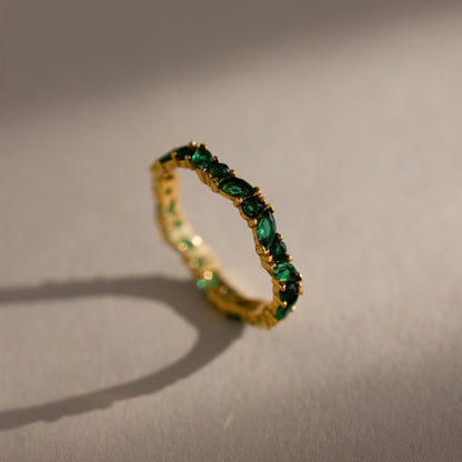 Staggered Marquise Birthstone Ring