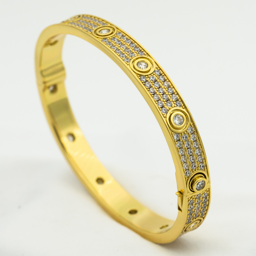 [LUXE NOBLE]LOVE BRACELET 6.1MM DIAMOND-PAVED 10 BIG DIAMONDS