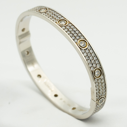 [LUXE NOBLE]LOVE BRACELET 6.1MM DIAMOND-PAVED 10 BIG DIAMONDS