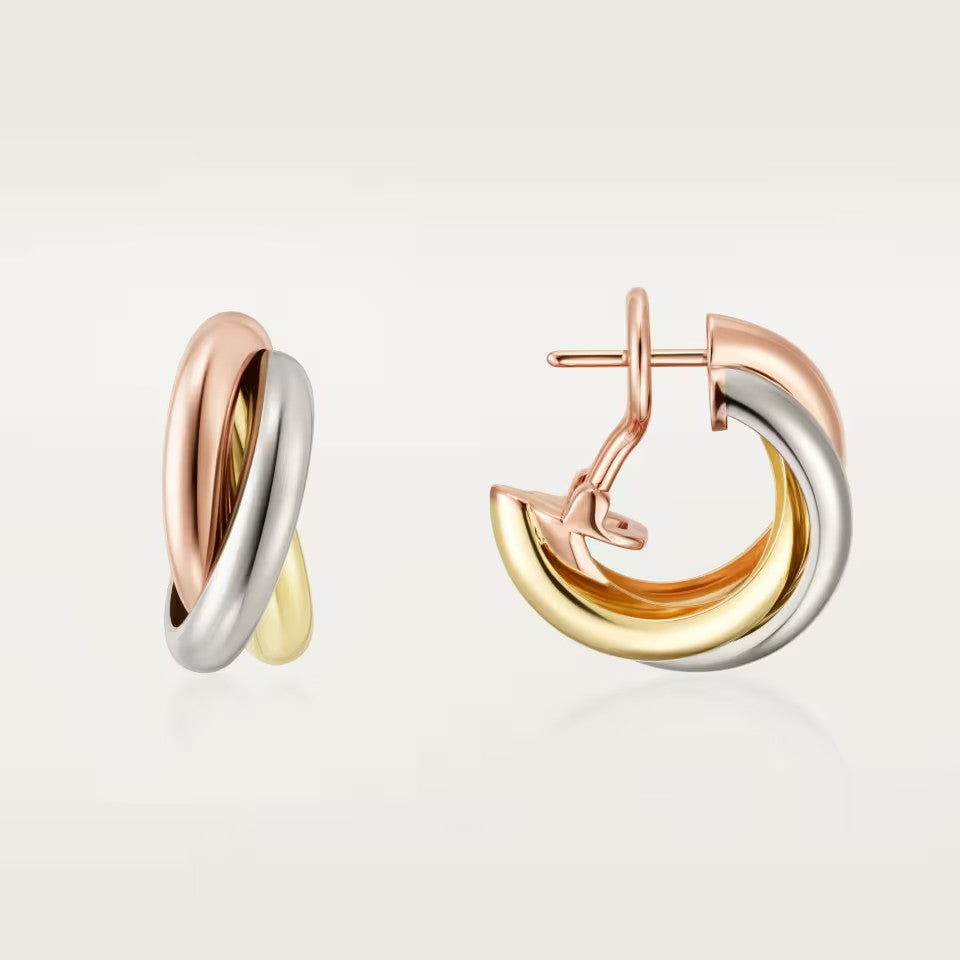 [Luxe Jewelry]TRINITY ON DIAMOND CLASSIC EARRINGS