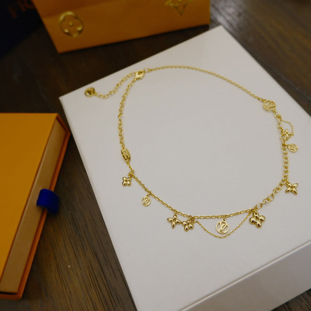 [LUXE NOBLE]BLOOMING SUPPLE NECKLACE BRASS