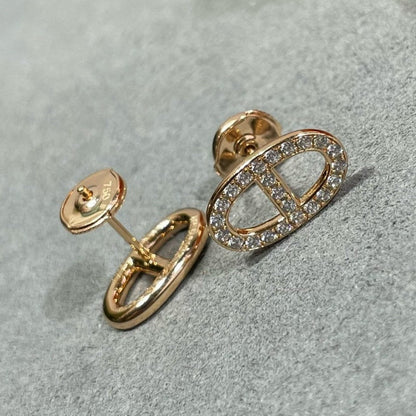 [LUXE NOBLE]HM FULL DIAMOND PIG NOSE STUD EARRINGS