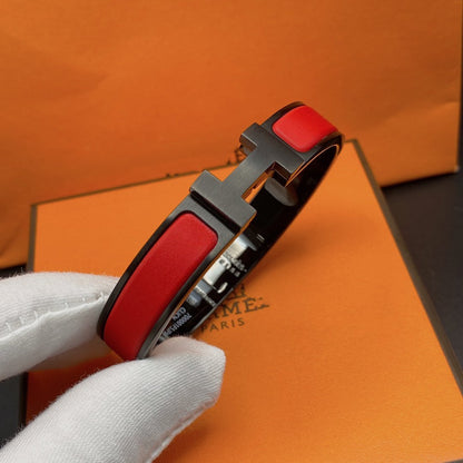 [LUXE NOBLE]CLIC HM SO BLACK RED BRACELET