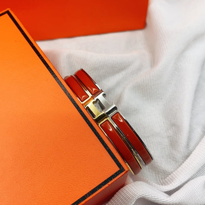 [LUXE NOBLE]CLASSIC HM CLIC RED 8MM ENAMEL BRACELET