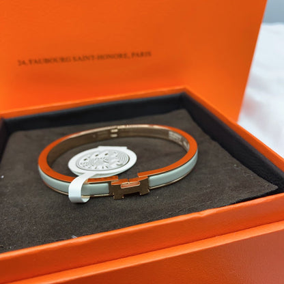 [LUXE NOBLE]CLASSIC HM CLIC GREEN 8MM ENAMEL BRACELET