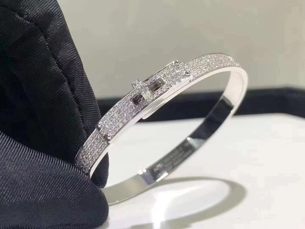 [LUXE NOBLE]HM KELLY BRACELET IN SILVER AND FULL PAVE DIAMOND