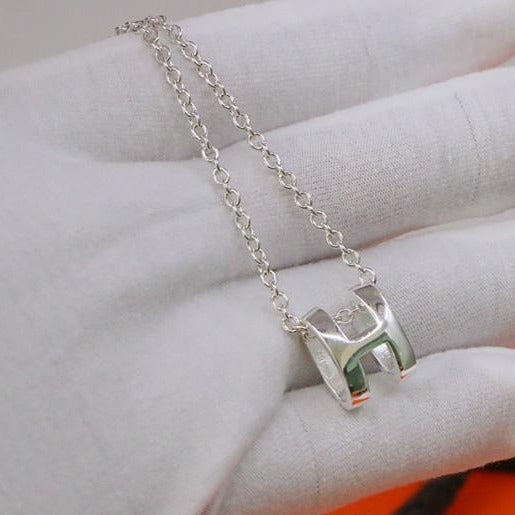 [LUXE NOBLE]HM NECKLACE H LETTER OVAL SERIES