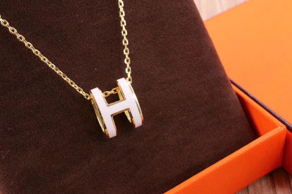 [LUXE NOBLE]HM CLIC YELLOW ENAMEL GOLD NECKLACE