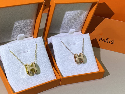 [LUXE NOBLE]HM CLIC YELLOW ENAMEL GOLD NECKLACE