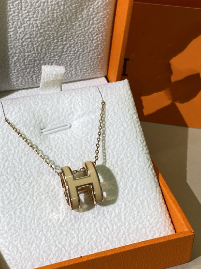 [LUXE NOBLE]HM CLIC YELLOW ENAMEL GOLD NECKLACE