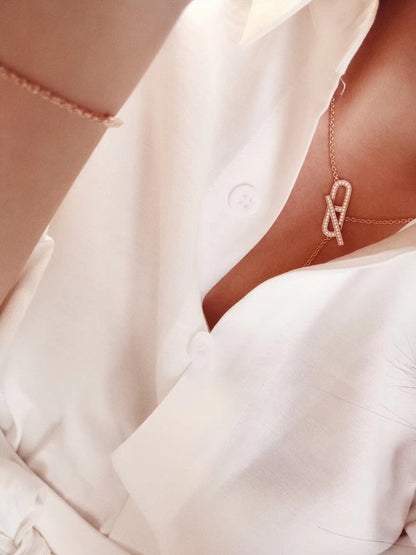 [LUXE NOBLE]HM ファイヤーピッグノーズネックレス トレンディストリート