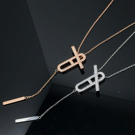 [LUXE NOBLE]HM NECKLACE PLATINUM ROSE GOLD DIAMOND