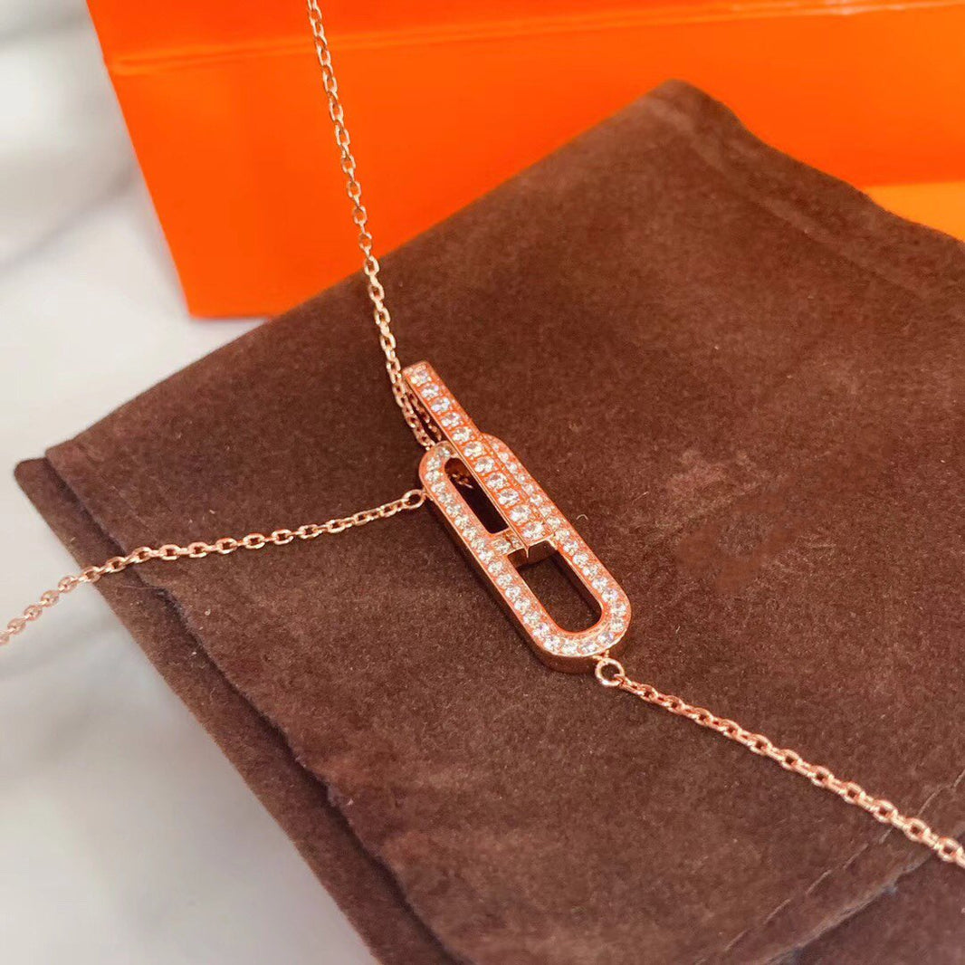 [LUXE NOBLE]HM NECKLACE PLATINUM ROSE GOLD DIAMOND